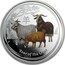 Australia 50 Cents Lunar Goat (Colorized) 2015 YEAR OF THE GOAT P NM coin reverse