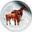 Australia 50 Cents Lunar Horse 2014  YEAR OF THE HORSE P TV coin reverse