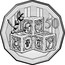 Australia 50 Cents Royal Baby Birth of The Princess Charlotte 2015 UNC 50 W C G coin reverse