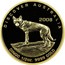 Australia 50 Dollars Dingo 2008 P Proof KM# 1199 DISCOVER AUSTRALIA DINGO 1/ 2 OZ. 9999 GOLD 2008 coin reverse