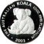 Australia 50 Dollars Mother and baby koala 2003 Proof KM# 928 THE AUSTRALIAN KOALA 1/2 OZ 9995 PLATINUM 2003 coin reverse