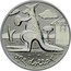 Australia One Dollar Kangaroo with ball 2008 KM# 1061 ONE DOLLAR coin reverse