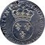 France 1/2 ECU (44 Sols) Louis XV 1716 W KM# 420.19 SIT NOMEN DOMINI BENEDICTVM 1716 W coin reverse