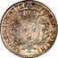 France 1/2 ECU (44 Sols) Louis XV 1728 KM# 484.27 SIT NOMEN DOMINI CC BENEDICTUM 1725 coin reverse