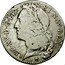 France 1/2 ECU (44 Sols) Louis XV 1741 H KM# 516.9 LUD XV D G FR ET NAV REX coin obverse