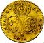 France 1/2 Louis D'or Louis XV 1728 X KM# 488.14 CHRS REGN VINC IMPER 1728 X coin reverse