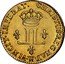 France Louis D'or Louis XV 1722 W KM# 461.17 CHRISTUS REGNAT W VINCIT IMPERAT L L coin reverse