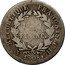 France 1/2 Franc Napoleon I 1808 H KM# 680.5 REPUBLIQUE FRANÇAISE DEMI FRANC 1808 H coin reverse