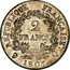France 2 Francs Napoleon I 1807 Q KM# 658.12 RÉPUBLIQUE FRANÇAISE. 2 FRANCS. 1807. Q coin reverse