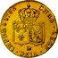France 2 Louis D'or Louis XVI 1786 BB KM# 592.4 BB CHRS REGN VINC IMPER 1786 coin reverse
