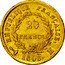 France 20 Francs Napoleon I 1808 M KM# 687.3 20 FRANCS REPUBLIQUE FRANÇAISE 1808 M coin reverse