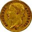 France 20 Francs Napoleon I 1809 H KM# 695.3 NAPOLEON EMPEREUR. DROZ F. coin obverse