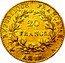 France 20 Francs Napoleon I AN12 A KM# 651 RÉPUBLIQUE FRANÇAISE. 20 FRANCS. AN 12 A. coin reverse
