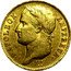 France 40 Francs Napoleon 1808 A KM# 688.1 NAPOLEON EMPEREUR. DROZ F. coin obverse