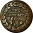 France 5 Centimes Napoleon I LAN 5 (1796-97) AA KM# 640.2 CINQ CENTIMES L'AN 8 AA coin reverse