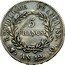 France 5 Francs Napoleon I AN12 Q KM# 659.12 REPUBLIQUE FRANÇAISE. 5 FRANCS. AN 12.Q. coin reverse