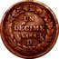 France Decime Napoleon I LAN 5 (1796-97) D KM# 644.5 UN DÉCIME L'AN 7 D coin reverse