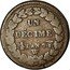 France Decime Liberty LAN 7 (1798-99) W KM# 645.9 UN DÉCIME L'AN 7 W coin reverse