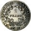 France Franc Napoleon I AN13 I KM# 656.7 REPUBLIQUE FRANÇAISE 1 FRANC AN13 I coin reverse