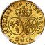 France Louis D'or Louis XV 1734 C KM# 489.5 CHRS REGN VINC IMPER 1734 C coin reverse