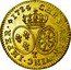 France Louis D'or Louis XV 1734 T KM# 489.20 CHRS REGN VINC IMPER 1734 T coin reverse