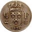 France 1/4 Franc Louis XVIII 1824 B KM# 714.2 1/4 F B 1824 coin reverse