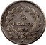 France 1/4 Franc Louis Philippe I 1838 BB KM# 740.3 1/4 FRANC 1838 BB coin reverse