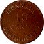 France 10 Centimes Napoleon I Antwerp. Siege Coinage 1814 KM# 5.2 MONNAIE 10 CENT OBSIDIONALE coin reverse