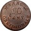 France 10 Centimes Louis XVIII Antwerp. Siege Coinage 1814 KM# 7.2 MONNAIE 10 CENT. OBSIDIONALE. coin reverse
