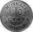 France 10 Centimes Louis XVIII Antwerp. Siege Coinage 1814 Requires Confirmation KM# 6.1 MONNAIE 10 CENT. OBSIDIONALE coin reverse