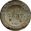 France 10 Centimes Louis XVIII. Colony of Cayenne 1818 A KM# A1 GUYANNE FRANCAISE 10 CENT. A 1818 coin reverse