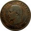 France 10 Centimes Napoleon III 1853 BB KM# 771.3 NAPOLEON III EMPEREUR BARRE 1855 coin obverse