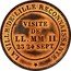 France 10 Centimes Napoleon III 1853 (w) KM# M24 VISITE DE LL. MM. II 23 24 SEPT LA VILLE DE LILLE RECONNAISSANTE coin reverse