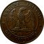 France 10 Centimes Napoleon III 1854 D KM# 771.4 EMPIRE FRANÇAIS D DIX CENTIMES coin reverse