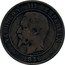 France 10 Centimes Napoleon III 1856 W KM# 771.7 NAPOLEON III EMPEREUR BARRE 1855 coin obverse