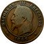 France 10 Centimes Napoleon III 1863 BB KM# 798.2 NAPOLEON III EMPEREUR BARRE 1864 coin obverse