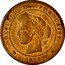 France 10 Centimes Marianne 1872 K KM# 815.2 REPUBLIQUE FRANÇAISE OUDINÉ 1871 coin obverse