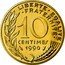 France 10 Centimes Marianne.Wheat ears 1990 KM# 929 LIBERTE EGALITE FRATERNITE A. DIEUDONNE 10 CENTIMES 1990 coin reverse