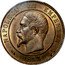 France 10 Centimes Napoleon III 1853 (w) KM# M24a NAPOLEON III EMPEREUR BARRE 1853 coin obverse