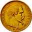France 10 Francs Napoleon III 1854 A KM# 784.2 NAPOLEON III EMPEREUR BARRE coin obverse