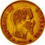 France 10 Francs Napoleon III 1860 BB KM# 784.4 NAPOLEON III EMPEREUR BARRE coin obverse