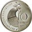 France 10 Francs Robert Schuman 1986 KM# 958a RÉPUBLIQUE FRANÇAISE 10 FRANCS 1986 LOBBAN coin obverse