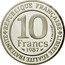 France 10 Francs Hugues Capet 1987 KM# 961 REPUBLIQUE FRANÇAISE LIBERTE EGALITE FRATERNITE 10 FRANCS 1987 G.BALDRATI coin obverse