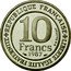 France 10 Francs Capetian 1987 Proof KM# 961a REPUBLIQUE FRANCAISE LIBERTE EGALITE FRATERNITE 10 FRANCS 1987 coin obverse