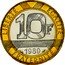 France 10 Francs 300th Anniversary of Montesquieu 1989 KM# 969 LIBERTÉ ÉGALITÉ 10 F 1989 FRATERNITÉ coin reverse