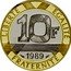 France 10 Francs 300th Anniversary of the Birth of Charles-Louis de Montesquieu 1989 Proof KM# 969a LIBERTÉ ÉGALITÉ 10F 1989 FRATERNITÉ coin reverse