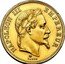 France 100 Francs Napoleon III 1864 A KM# 802.1 NAPOLEON III EMPEREUR BARRE coin obverse