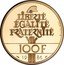 France 100 Francs Statue of Liberty 1986 Proof KM# 960b LIBERTÉ ÉGALITÉ FRATERNITÉ 100F 19 86 DURAND-MEGRET coin reverse