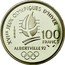 France 100 Francs Ice Skating 1989 Proof KM# 972 XVIES JEUX OLYMPIQUES D'HIVER 1 9 8 9 100 FRANCS ALBERTVILLE 92 coin reverse