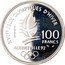 France 100 Francs Alpine Skiing 1989 Proof KM# 971 XVIES JEUX OLYMPIQUES D'HIVER 100 FRANCS 1989 ALBERTVILLE92 coin reverse